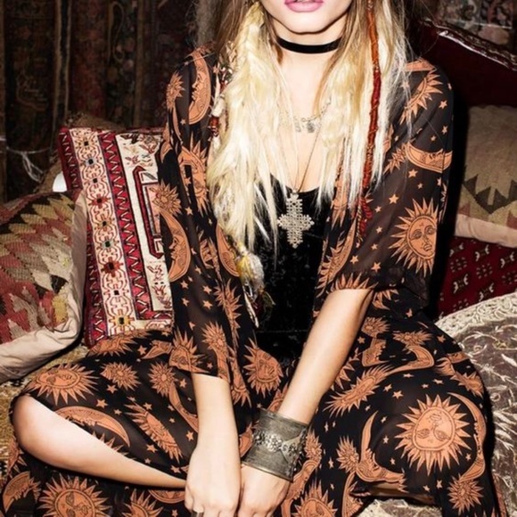 🌼 GYPSY COUTURE 🌼 SOUL FLOWER GIRL DRESS MAXI LONG TRIBE PYRAMID COLLECTION - Picture 15 of 16